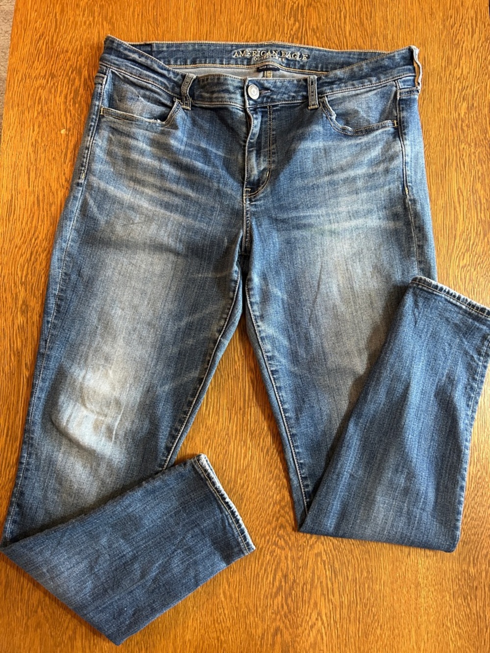 American Eagle Outfitters Blue Washed Skinny Jeans